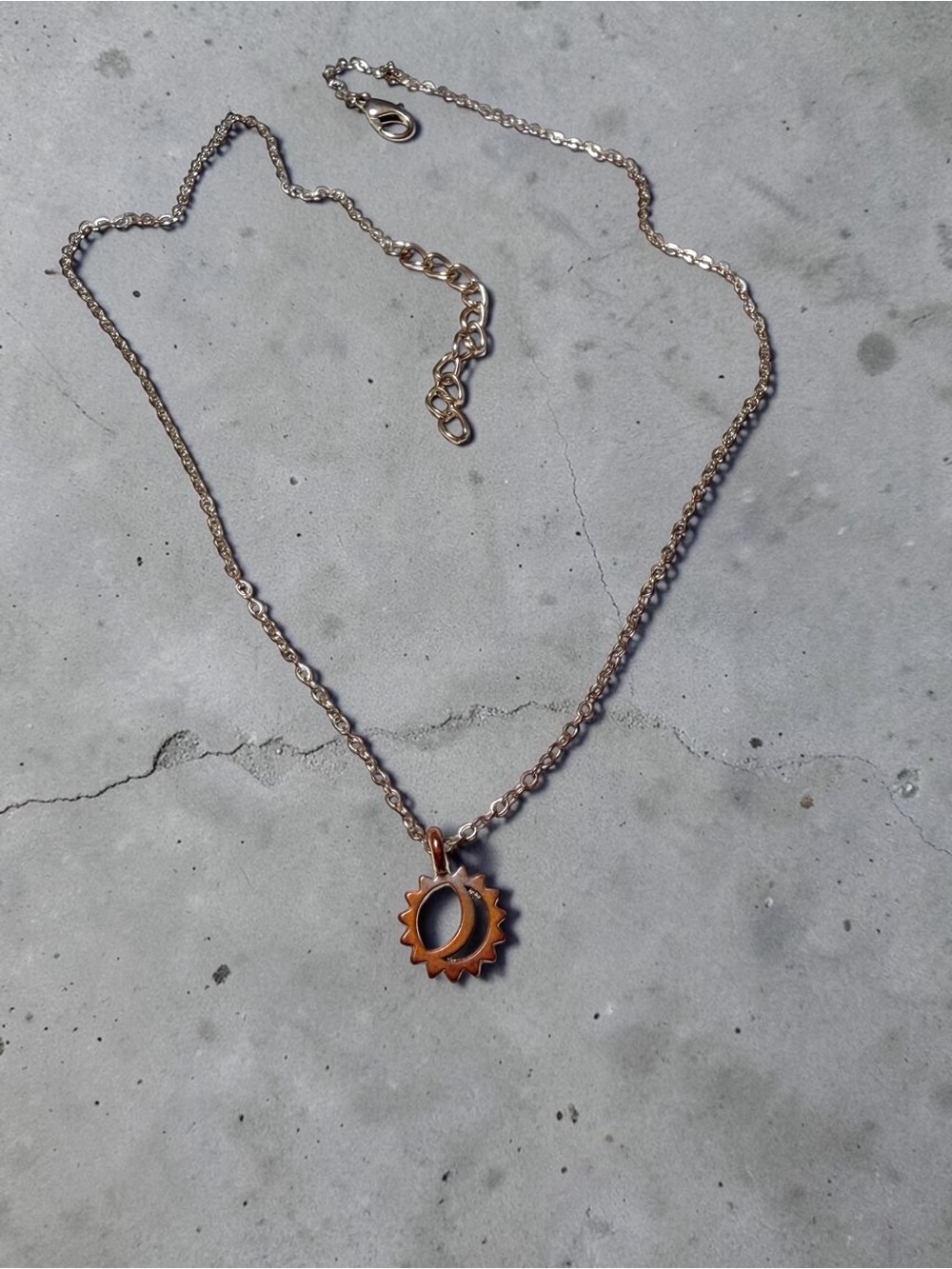 Sunburst Pendant Necklace in Rose Gold - Women Jewelry